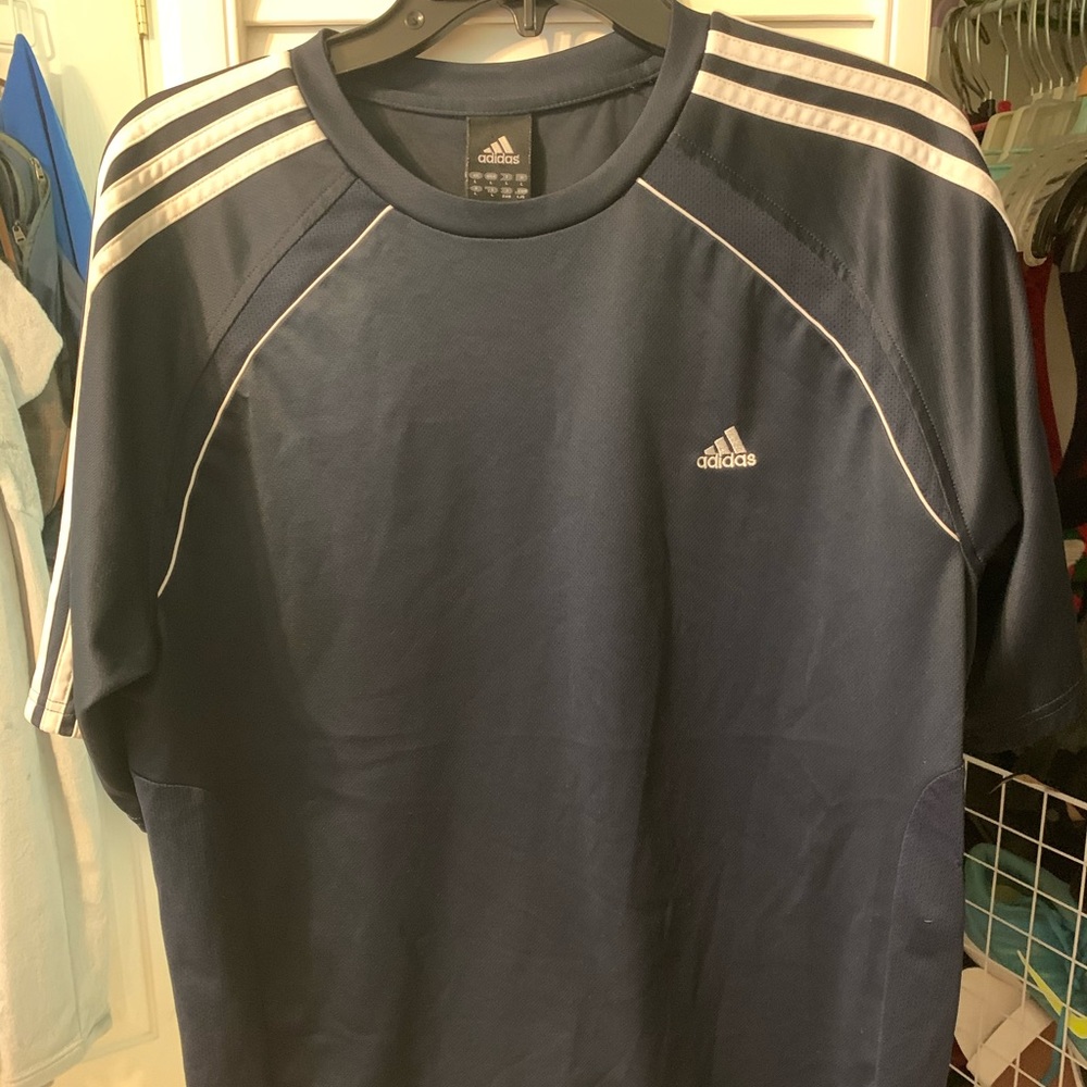 Navy Blue Adidas dri-fit shirt